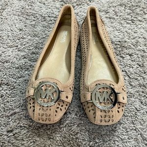 Michael Kors Suede Khaki Flats